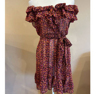 Olsenboye Floral Belted Lightweight Dress, Size L